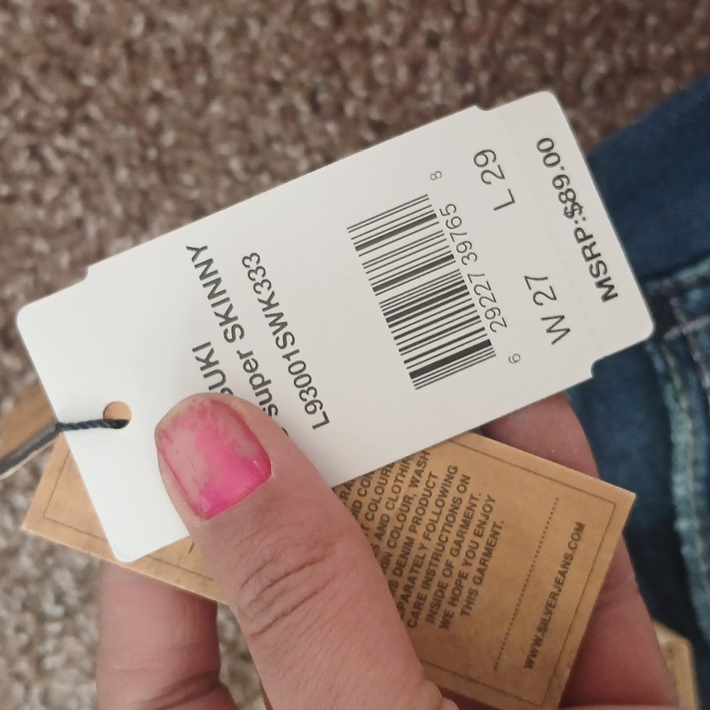 Silver Jeans Co Suki Joga Skinny Jeans Size 27 - Picture 9 of 16